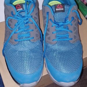 Reebok Mens Blue and Gray Steel Toe Sneakers